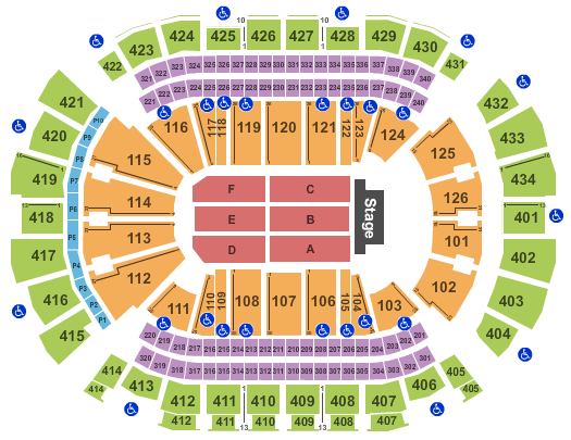 Concert Seating Chart Toyota Center